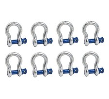 8 Pack 58 Galv Blue Bow Shackle D-ring W 34 Clevis Screw Pin Wll 7000 Lbs