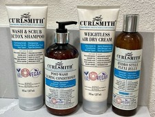 Curlsmith Air Dry Cream, Hydro Flexi Jelly, Detox Shampoo, Calming Conditioner