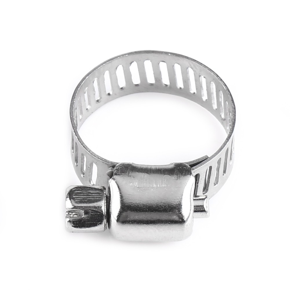 10pcs Stainless Steel Screw Hose Clamp Set For Fuel Pipes