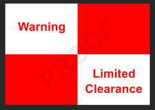 Warning Limited Clearance Metal Sign Railway Aluminium Rail Train Gift Enamel