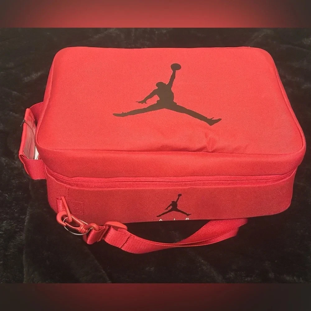Nike Air Jordan Cordura Shoe Box Travel Bag Case Red/Black