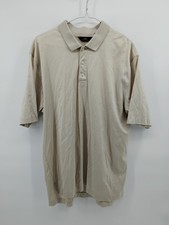 Brooks Brothers 346 Short Sleeve Polo Shirt Men s Large Cream No Logo