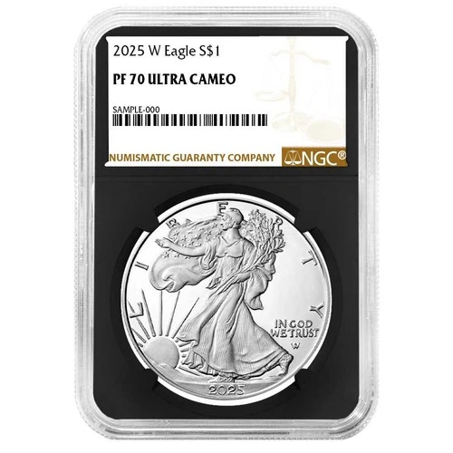2025-W Proof $1 American Silver Eagle NGC PF70UC Brown Label Retro Core