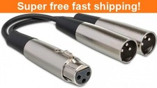 Hosa YXM-121 Y Cable - XLR Female to Dual XLR Male - 6 inch - New
