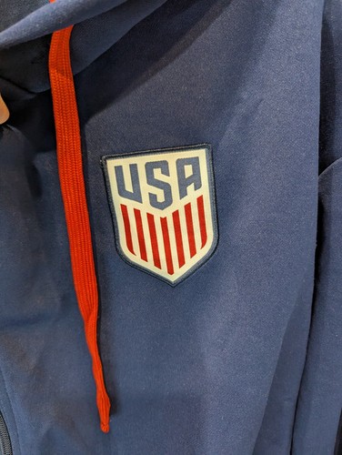 Equipo de Fútbol de Estados Unidos X-Grande Hombres Chaqueta de Entrenamiento Cremallera con Capucha Poliéster Nueva con Etiquetas Azul y Rojo - Imagen 5 de 10