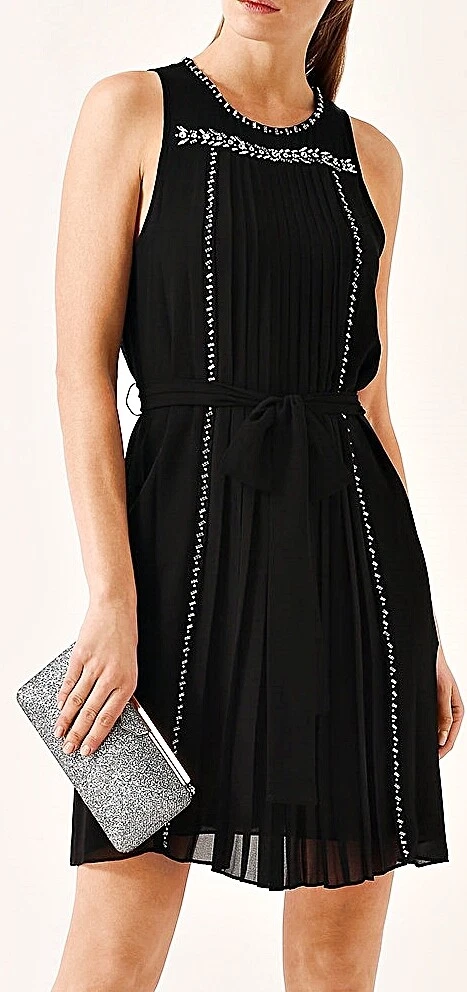 Abito Michael Kors abito plissettato con strass taglia 36 S nuovo