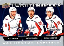 2021-22 Team Triples Alex Ovechkin / Anthony Mantha / Nicklas Backstrom #TT-WAS