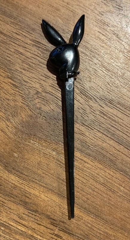 Vintage Black Playboy Bunny Logo Cocktail/Drink Fruit Pick -Playboy Club Chicago