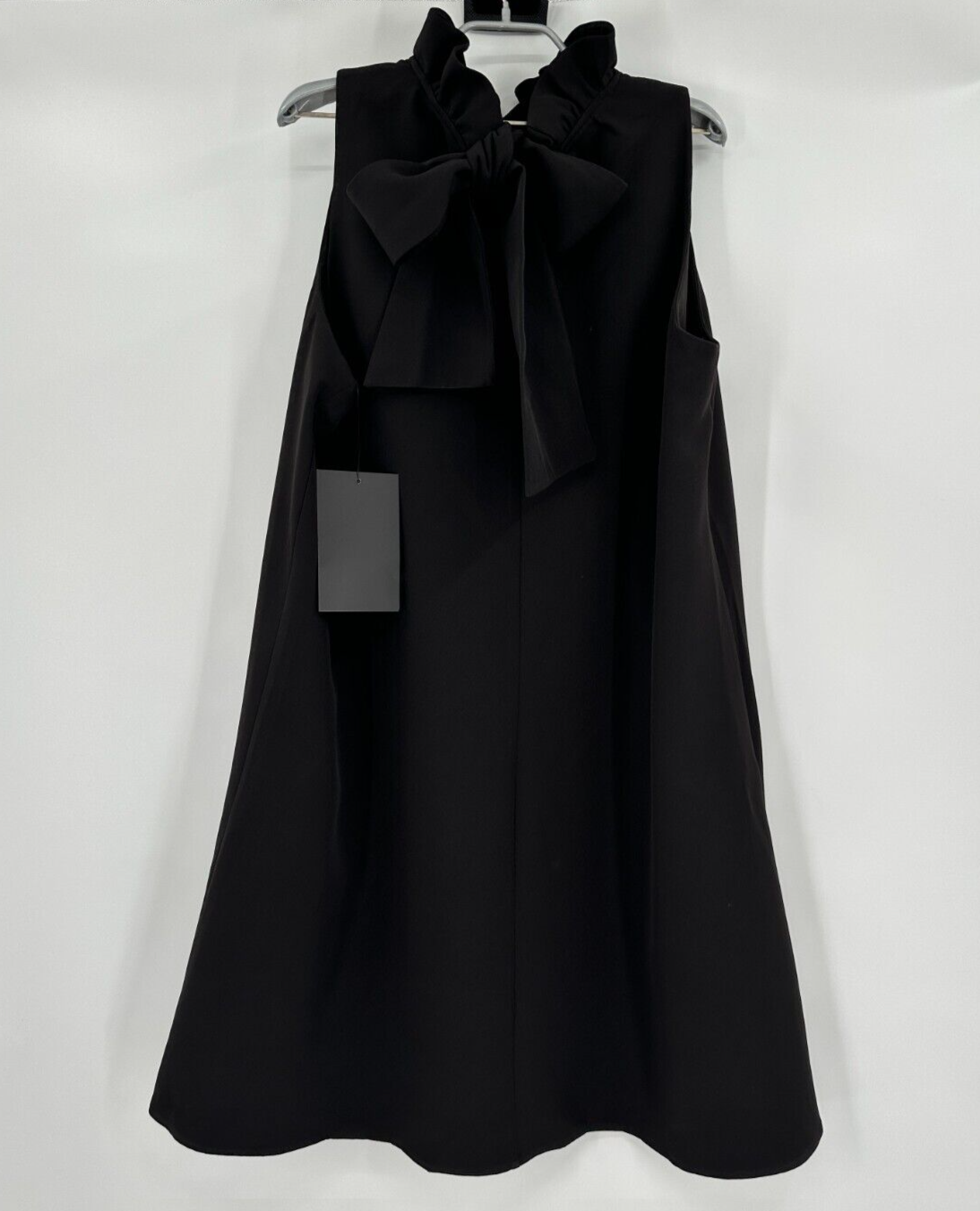 Tuckernuck Black Blythe Dress sz XXL Sleeveless Ruffle Collar Bow