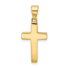 Real 14kt Yellow Gold Cross Pendant