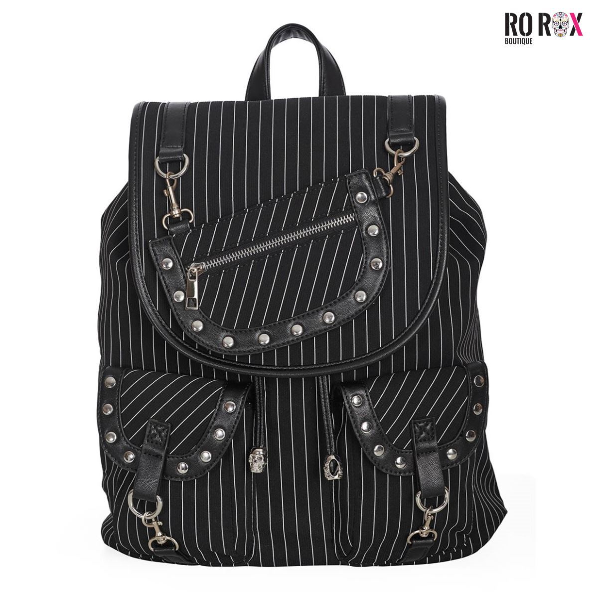 Banned Punk Goth Backpack Yamy Pinstripe Nugoth Alternative Work