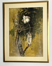 Vintage Lebadang "The Rose" 36x27 Signed & Numbered Lithograph 1970's Vietnam