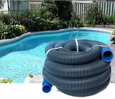 2" x 32 FT Swimming Pool Spiral Hose Flexible Pool Vacuum Suction Cleaning Hose