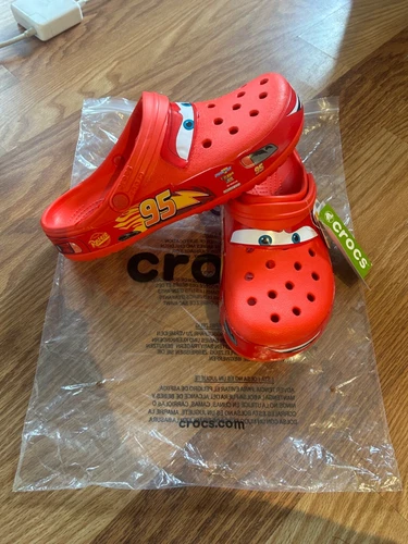New Crocs Classic Clog Cars Lightning Mcqueen Disney Sizes 5-12M DONT LIGHTUP