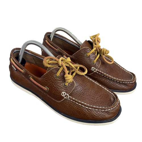 LL Bean Signature Men's Boat Shoes Brown Tan Lesther Size 8.5D