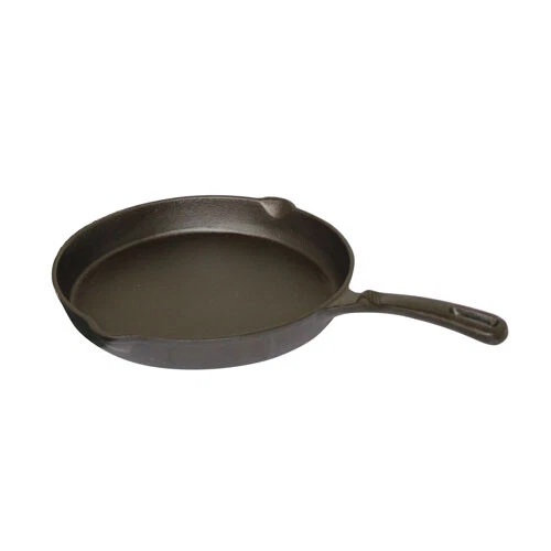 Large Cast Iron Skillet Sizzler Pre Seasoned Long Life 12
