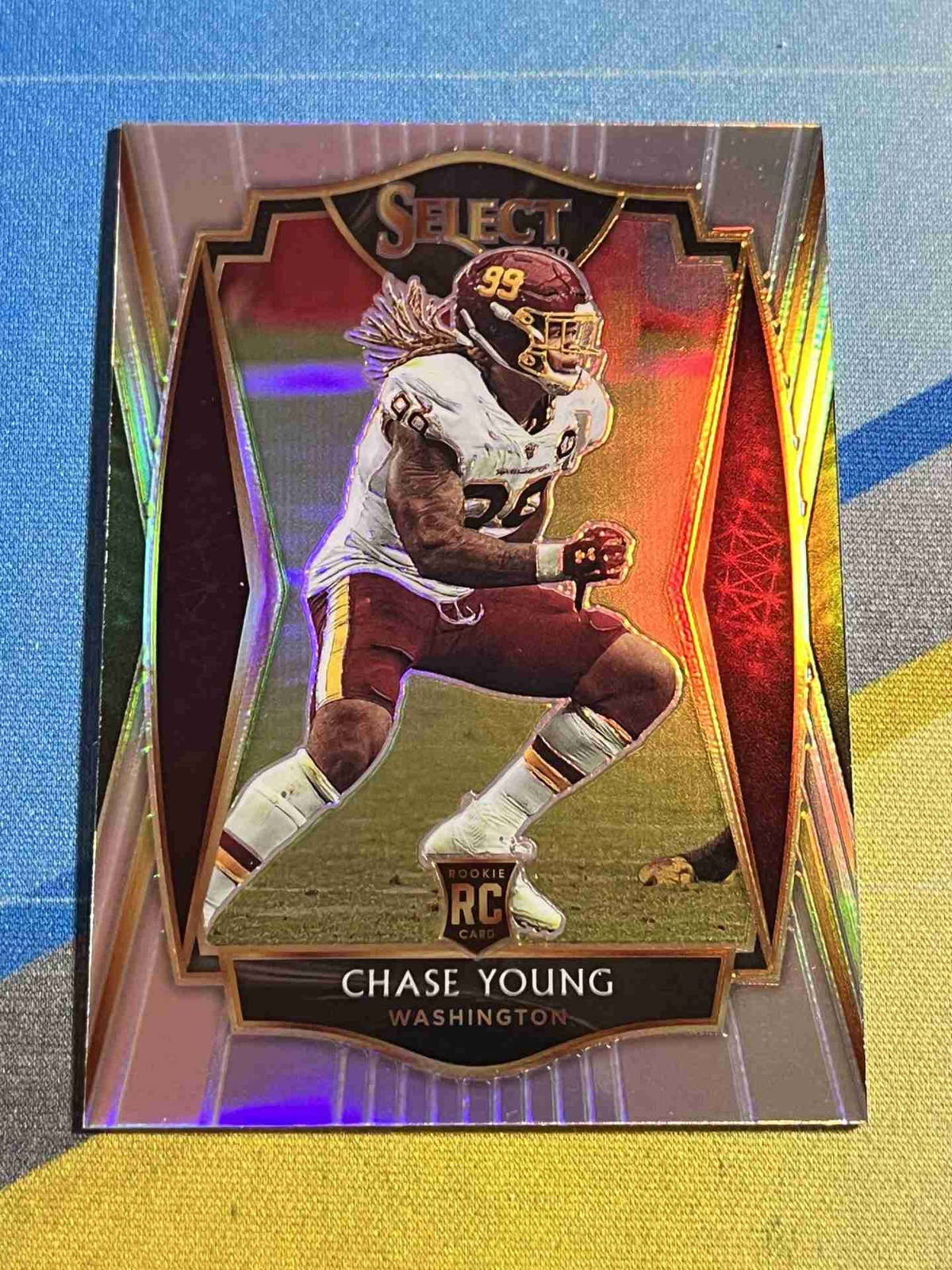 2020 Panini Select CHASE YOUNG Washington Premier Rookie #164 Silver Prizm