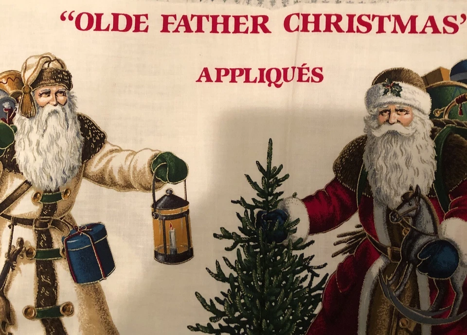 Fabric Applique Panel "Olde Father Christmas" Cranston Print Works 17" X 42" - Image 2 of 4
