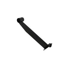 12 in Black Slatwall Hangrail Bracket Holding 1-1/4" Round Tube