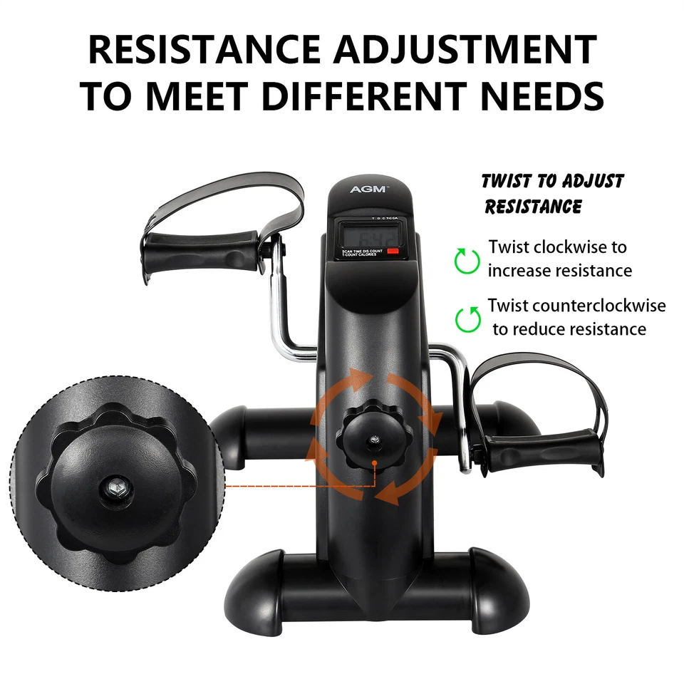 Mini Exercise Bike Bicycle Stationary Pedal Indoor Workout Cardio Fitness Gym - Image 2 of 4