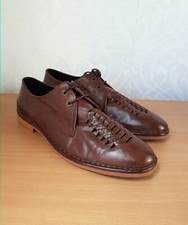 SWEAR London Davis mens brown leather woven shoes UK 11 EU 45 BNIB