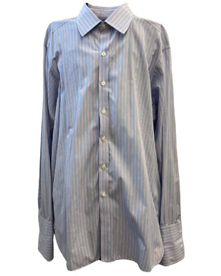 Women's Turnbull and Asser Button Down Shirt Size L Luxury Fashion