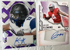 2 Autograph Cards Penn State 2022 Leaf Metal Kaytron Allen 16/20 Julian Fleming