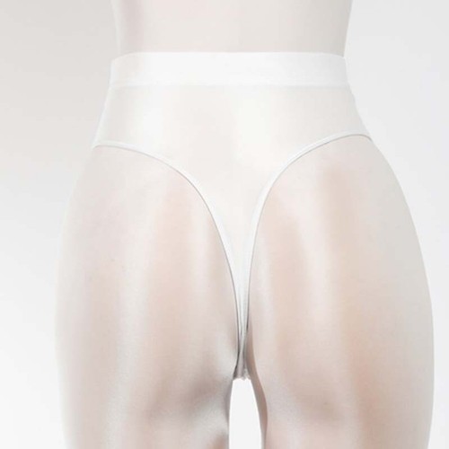 Womens Shiny Satin Wet Look Panties Thong G-string High Waist Underwear Knickers - Picture 11 of 24