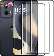 3 Pack for Motorola Edge 2024 Screen Protector Hd-Clear Tempered Glass NEW