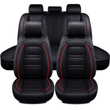 For Dodge Luxury Pu Leather Car Seat Covers 5-sits Front Rear Full Set Protector
