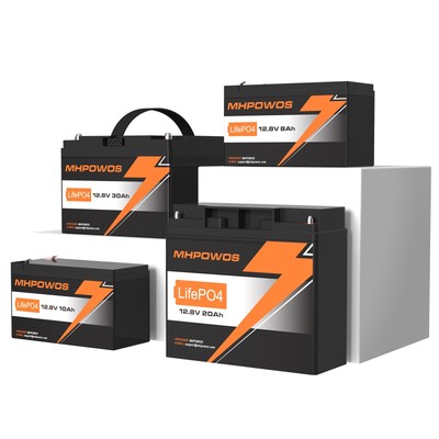LiFePO4 Lithium Battery 8Ah 10Ah 20Ah 30Ah 12.8V BMS Rechargeable Batteries Pack