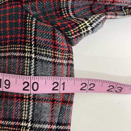 Pendleton Blazer Damen Größe 16 grau rot kariert Schurwolle Knopfleiste Vintage - Bild 19 von 23