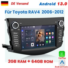 Per Toyota RAV 4 III A3 2006-2012 Carplay 2+64GB Android13 Autoradio GPS NAVI FM