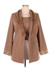 Ferre Gianni Women Brown Blazer 20 Plus