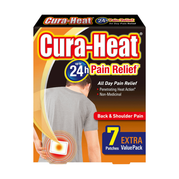 Cura Heat Back & Shoulder 24 Hour Pain Relief Heat Pad 1 X Patch for