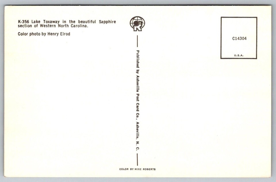 North Carolina Lake Toxaway Scenic Mountain Landscape Chrome UNP