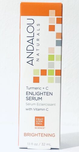 Andalou Naturals Brightening Turmeric + C Enlighten Serum 1.1 fl oz Serum, New