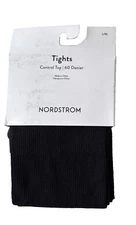 Nordstrom Control Top 60 Tights  Ribbed Tights size L /XL Black