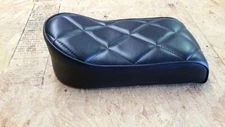 Black w/ diamond stitch mini- bike seat 16x8