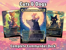 Cats and Dogs Commander Deck Rin and Seri MTG EDH Anime Style Proxy Deck