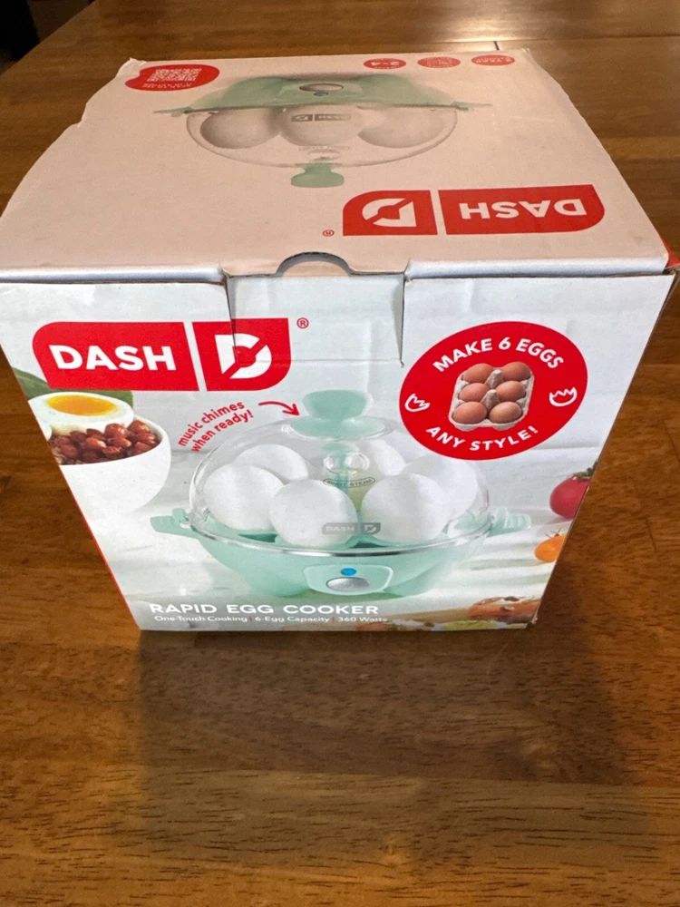 Rapid Electric Egg Cooker with Auto Shut Off 6 Egg Capacity 5.5 Inch DEC005AQ