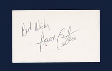 Aaron Broten signed vintage hockey index card