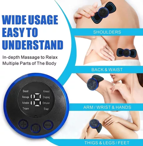 Tens Machine Massagers EMS Full Body Relax Pads Portable Tens Unit Rechargable - Picture 9 of 21