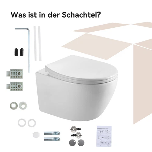 Hänge Wand WC Toilette Set I 82cm Spülkasten Vorwandelement + Betätigungsplatte - Bild 8 von 19