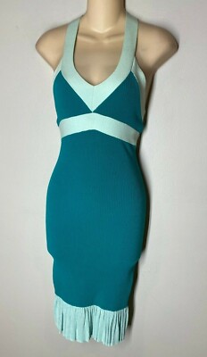 Marciano Bombay Sapphire Blue Sleeveless V Neck Bodycon Cocktail Dress NWT  Sz.S | eBay