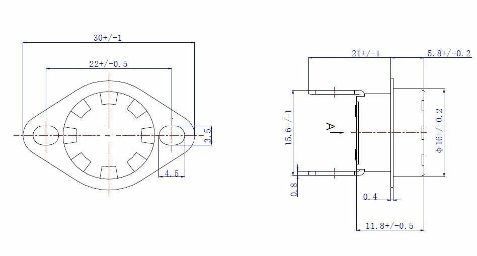 KSD303 KSD301 45C-150C Grad 10A 250V Manueller Reset Thermostat Normalerweise geschlossener Temperaturschalter 75C 85C 95C 105C 100C(100 degree