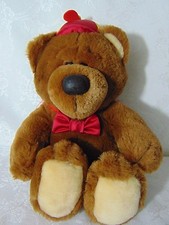 Dakin Bear with BEANIE FUN Farm 1987 Look  Rare  16" EUC Brown