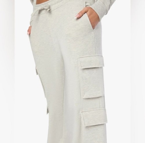 We Wore What Cargo Sweat Pants Fleece XXS Heather Grey - Picture 4 of 5