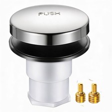 Tip Toe Bath Drain Replacement, 5/16 or 3/8 Drain Stopper, Polished Chrome Finis