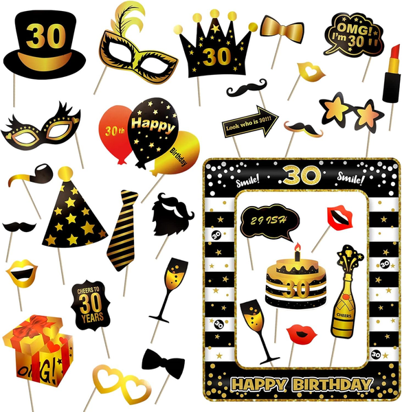 30 Geburtstag Fotobox Accessoires Party ZubehöR Aufblasbarer 1 StüCk Fotorahmen-image